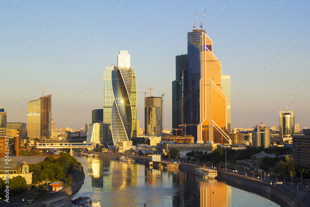 Obraz premium Landscape Moscow city, Moscow, Russia