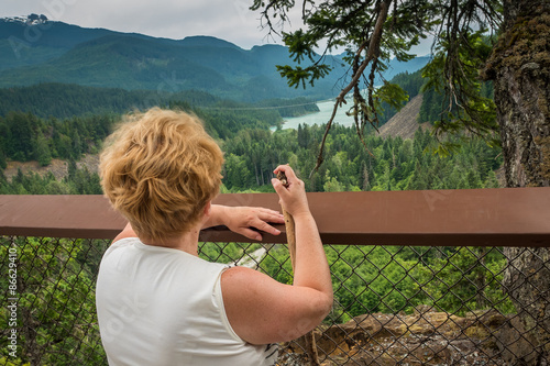 Woman watching landscape