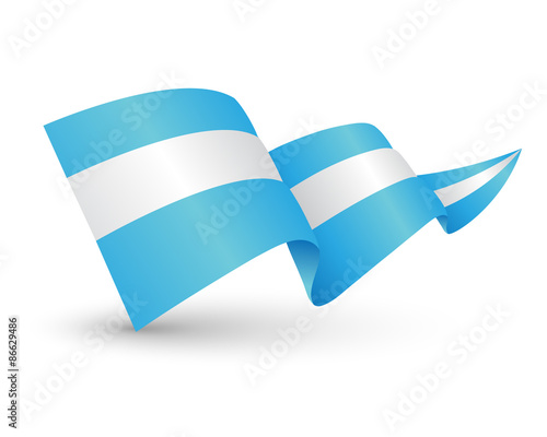 ribbon flag light blue stripes