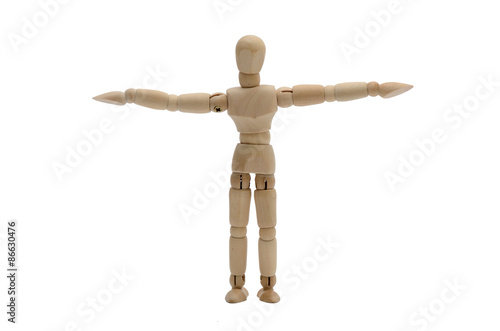 Wooden figure stretch the arms (Standard - Front)