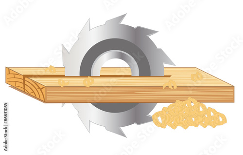 Scrap of the board by saw