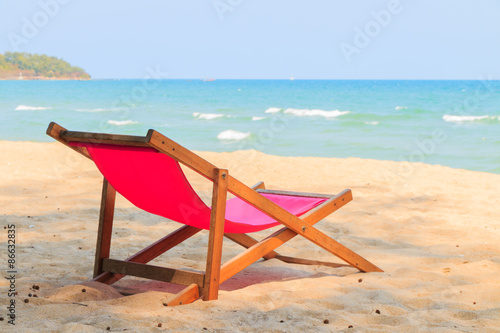 chair on the beautiful beach