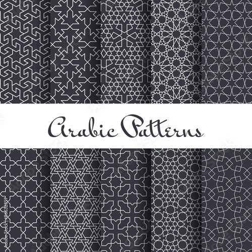 Ten arabic patterns set