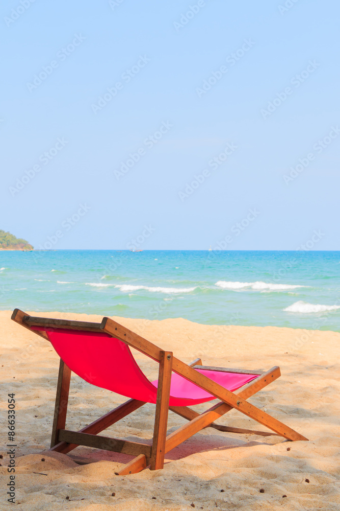 chair on the beautiful beach