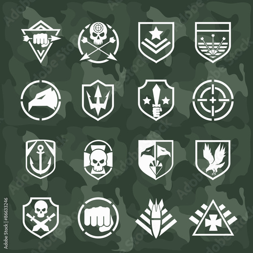 Vector military symbol icons