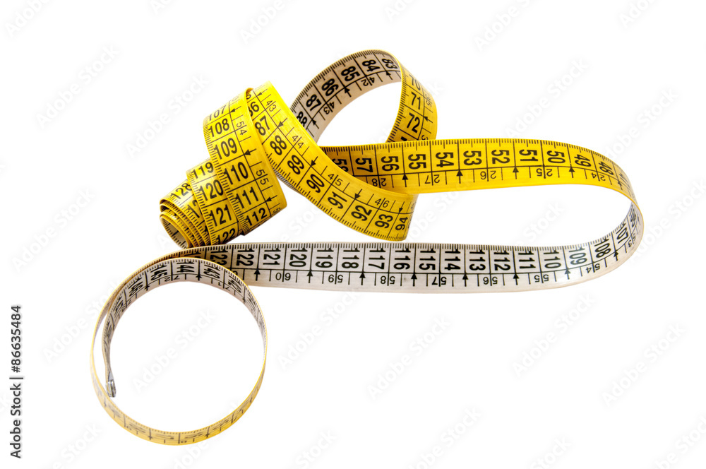 Сантиметровая лента на белом фоне Stock-Foto | Adobe Stock