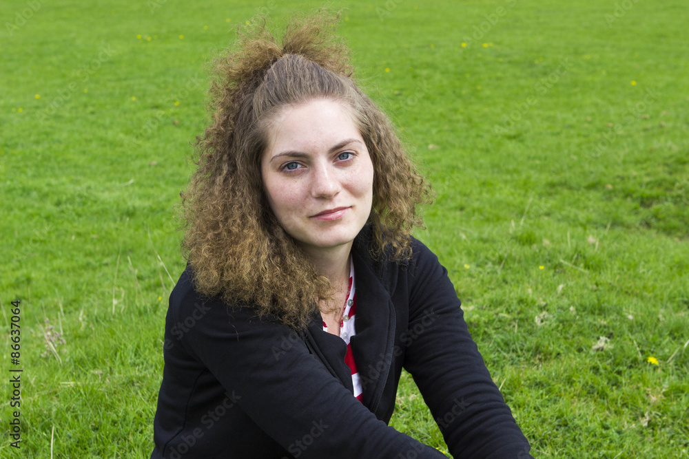 Portrait of girl with curly hair Portrait of girl with curly hair