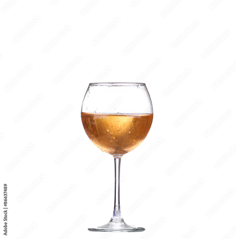 Wine collection - White wine in a glass. Isolated on white background Wine collection - White wine in a glass. Isolated on white background
