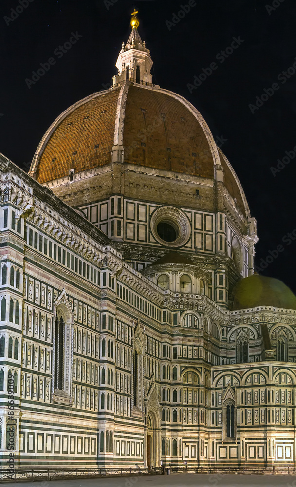 Fototapeta premium Florence Cathedral in evening, Italy