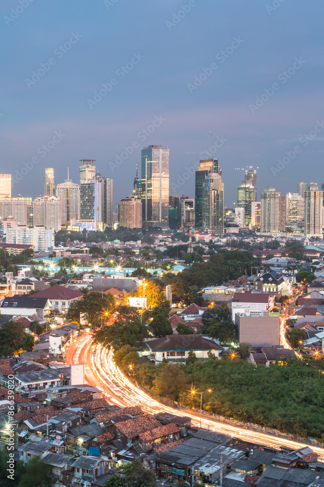 Naklejka premium Jakarta cityscape