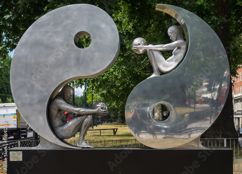 Yin and Yang Sculpture at Hyde Park, London, England