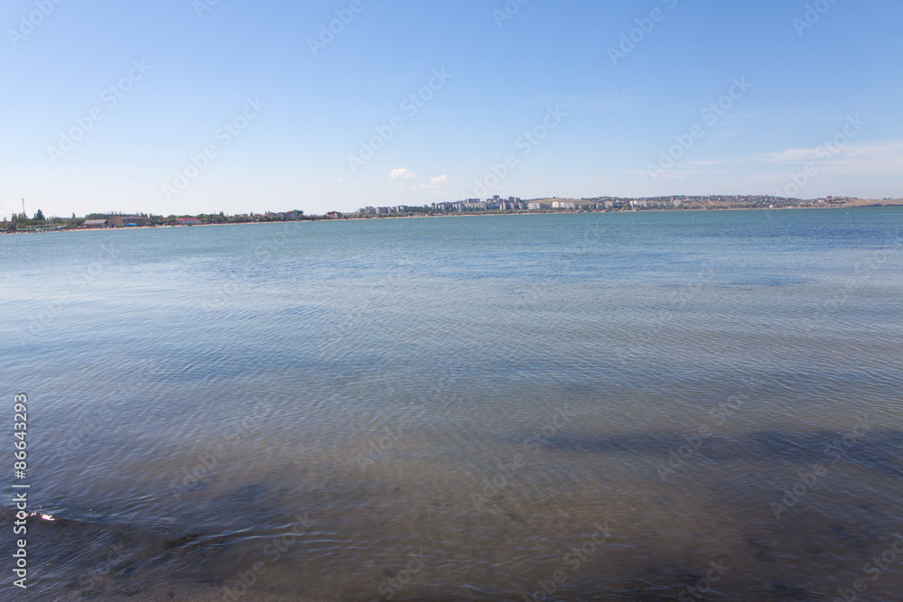 blue water of Azov Sea 