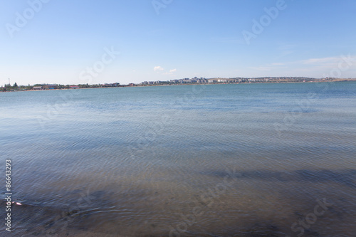 blue water of Azov Sea 