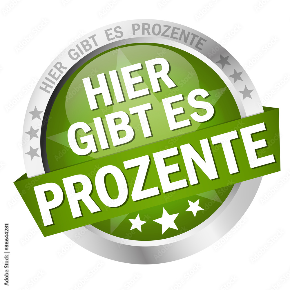 Button with banner Hier gibt es Prozente Button with banner Hier gibt es Prozente