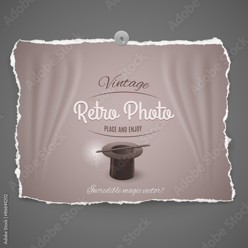 top hat and magic vintage photo