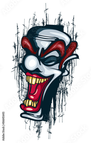 Smile Clown Tattoo Vector