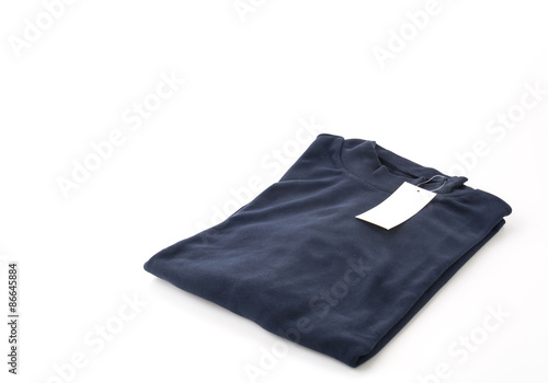 Blue turtleneck. Isolated on a white background.