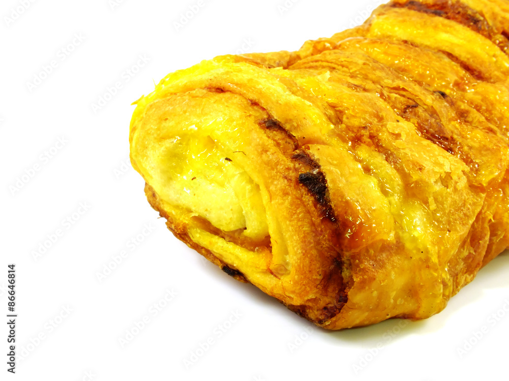 raisin danish pastry isolated on white background raisin danish pastry isolated on white background