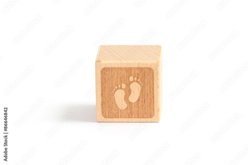 Obraz premium Spielwürfel Holz Geburt