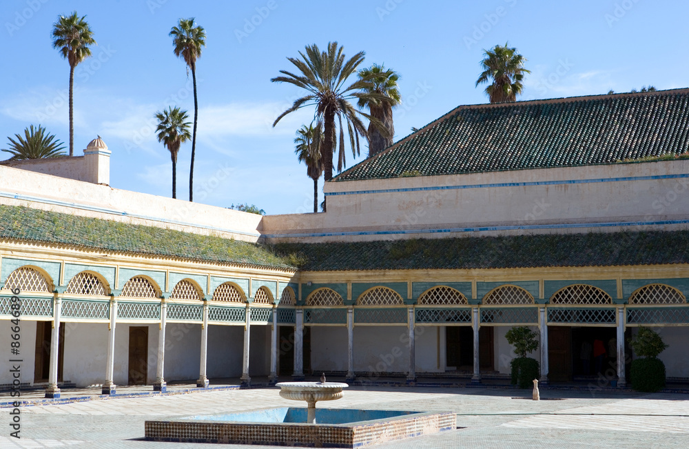 Morocco, Marrakech, the Bahia palace , XIX century