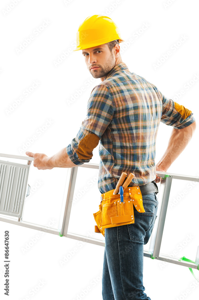Handyman at work. Handyman at work.