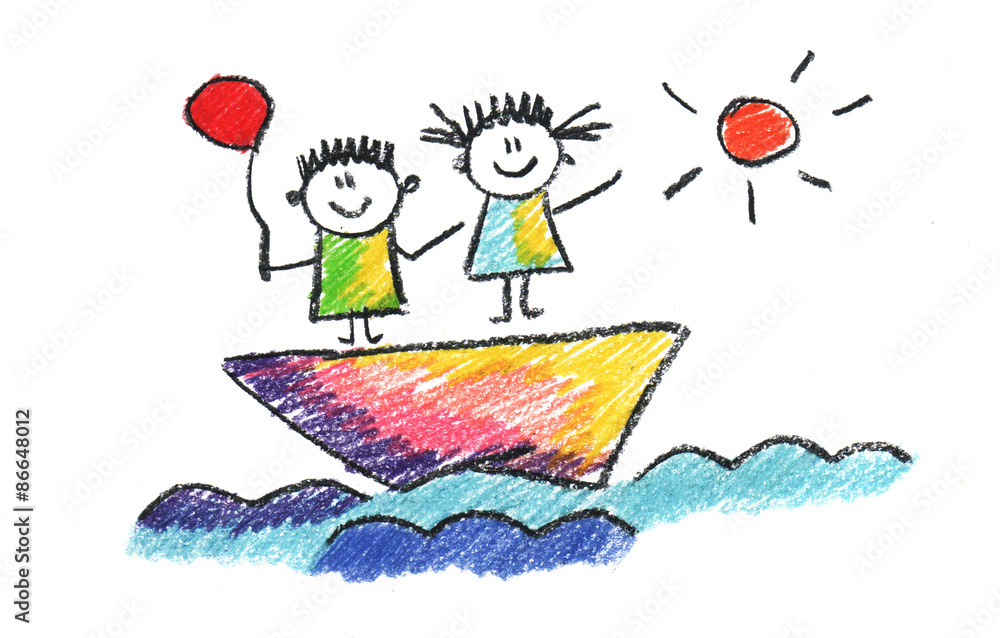 Happy family on cruise trip in ship Happy family on cruise trip in ship