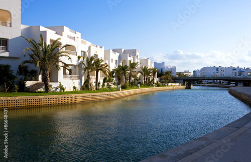 Tunisia, Hammamet, the sea of the turistic area of Yasmine photo