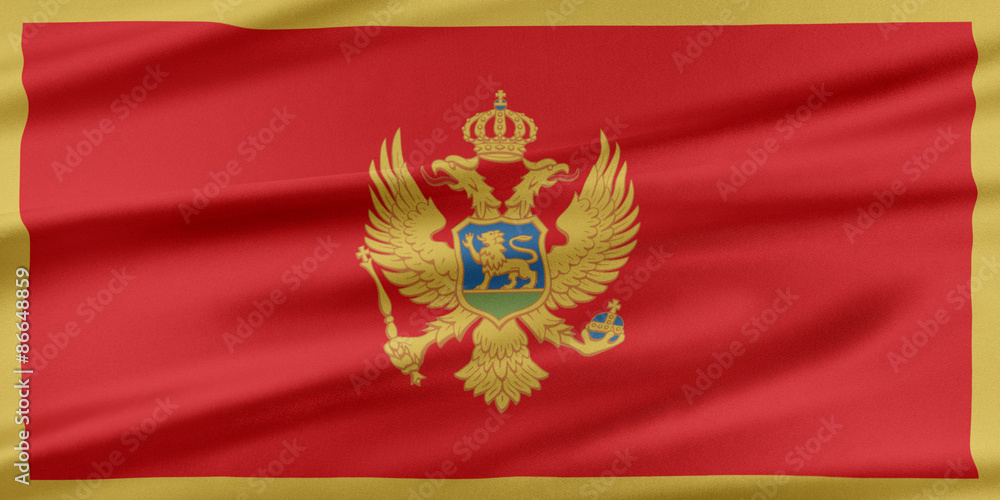 Montenegro Flag. Montenegro Flag.