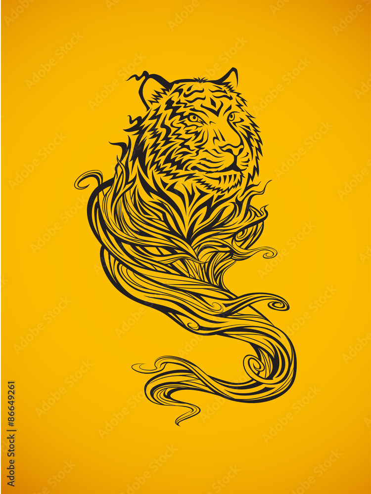 Tiger spirit illustration Tiger spirit illustration