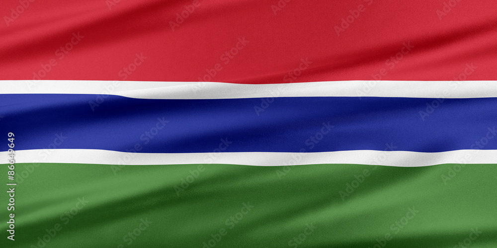 Obraz premium Flaga Gambii.