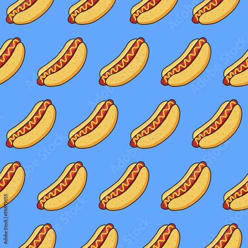 hot dogs on blue background