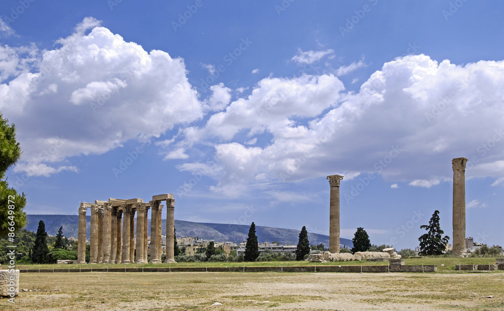 Der Tempel des olympischen Zeus - obrazy, fototapety, plakaty 