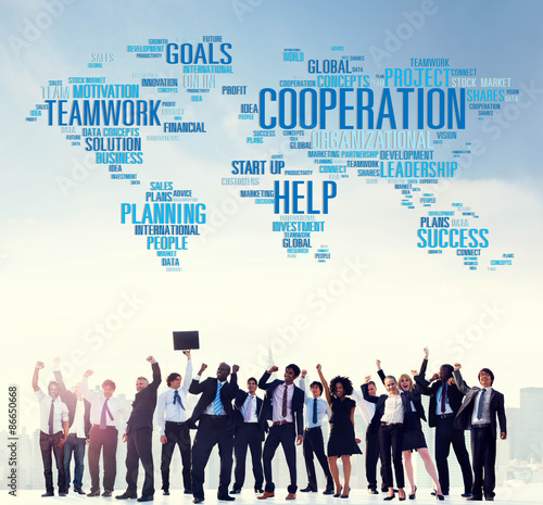 Cooperation Teamwork Assistance Help Support Concept