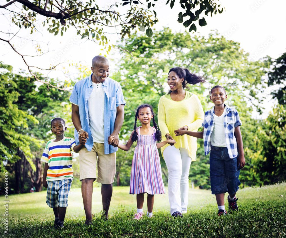 African Family Happiness Holiday Vacation Activity Concept African Family Happiness Holiday Vacation Activity Concept