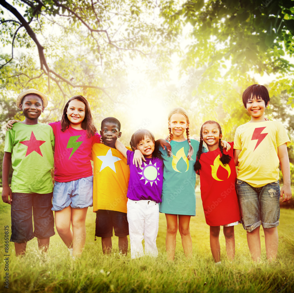 Children Friendship Togetherness Smiling Happiness Children Friendship Togetherness Smiling Happiness