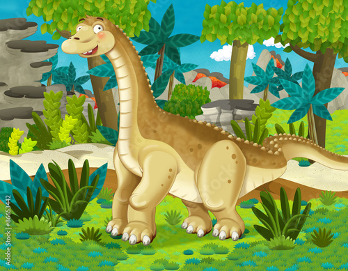 Cartoon dinosaur - illustration for the children © honeyflavour
