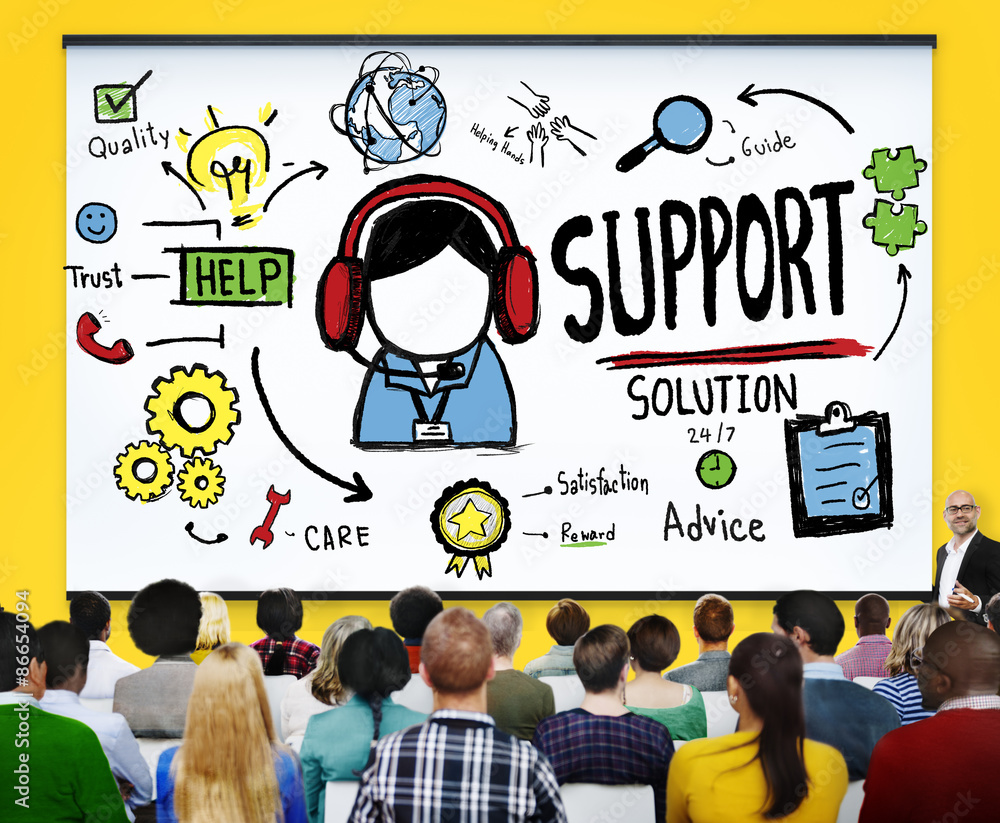 Support Solution Advice Help Quality Care Team Concept Support Solution Advice Help Quality Care Team Concept