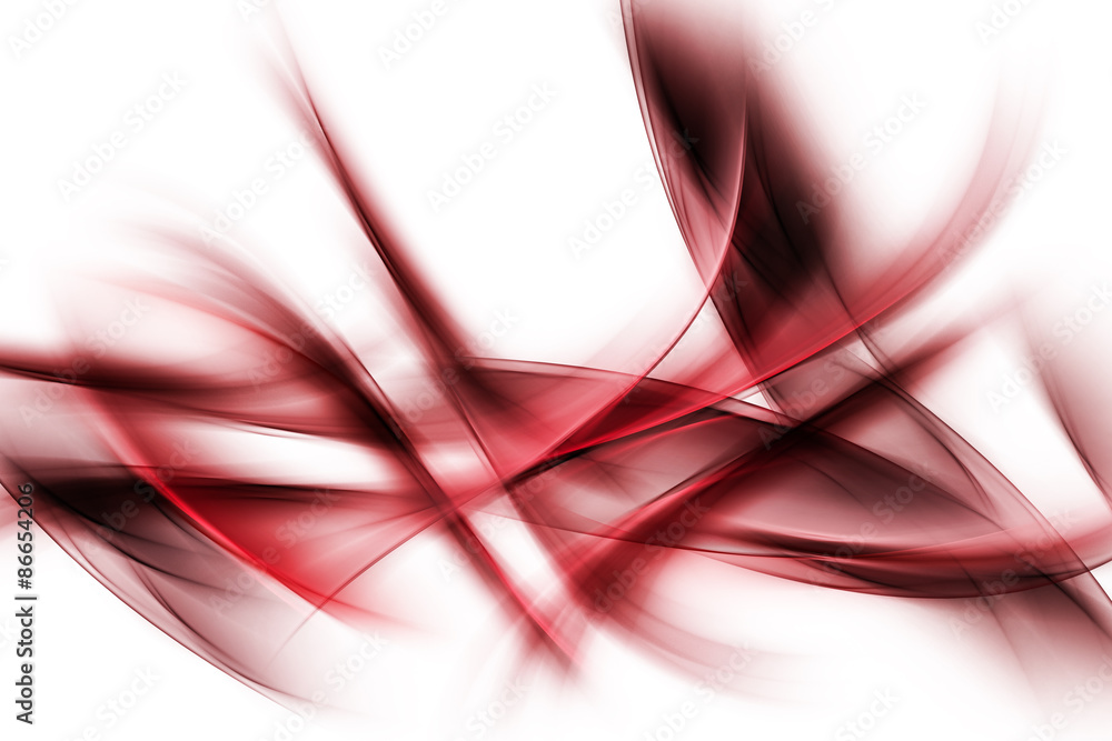 Dark Red Powerful Abstract Waves Background - obrazy, fototapety, plakaty 
