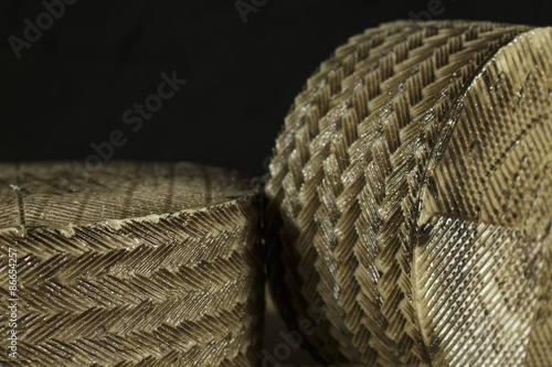 Detail of zigzag pattern in the rind of Manchego cheeses created by the esparto molds