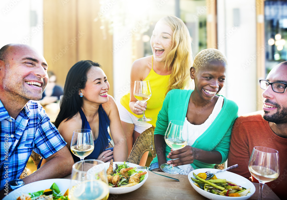Diverse People Friends Hanging Out Drinking Concept Diverse People Friends Hanging Out Drinking Concept