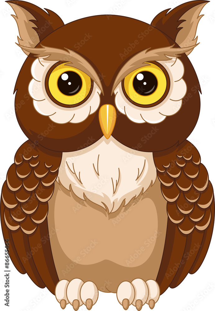 Fototapeta premium Owl coloring page