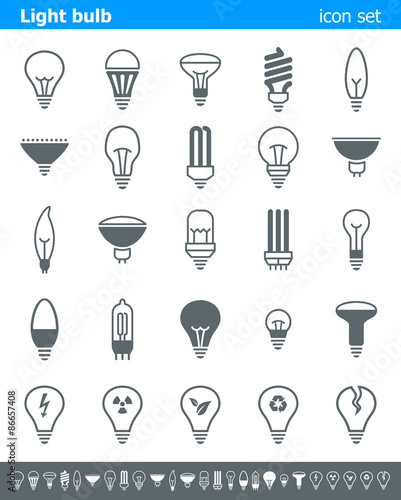 Light bulb icons - Illustration.Vector illustration of lamp icons.