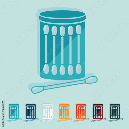 Flat design: cotton swabs