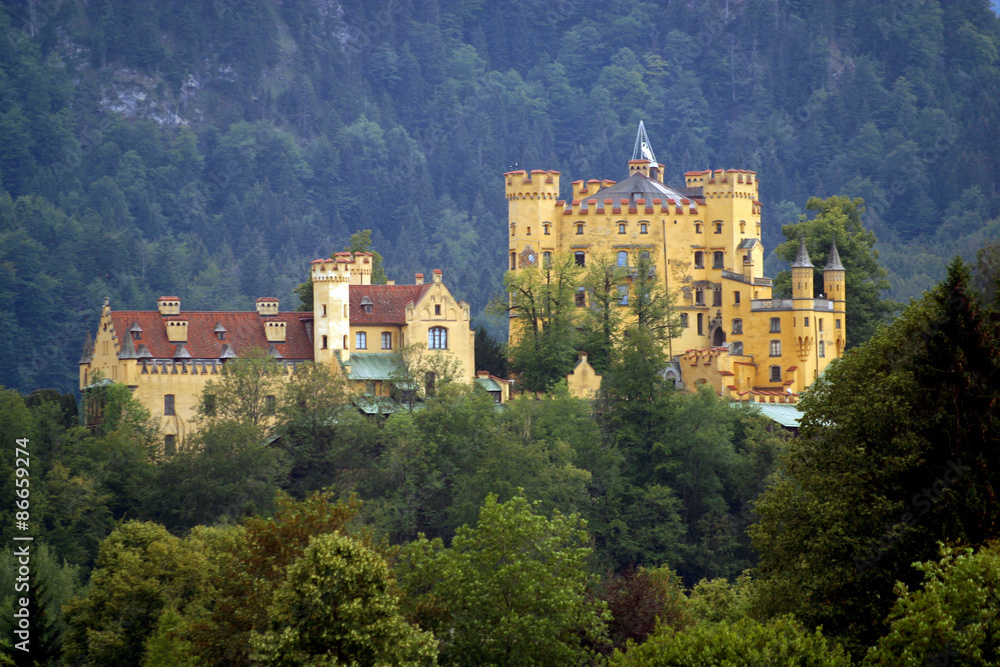 Germania,Baviera castello di Hohenschwangau Germania,Baviera castello di Hohenschwangau