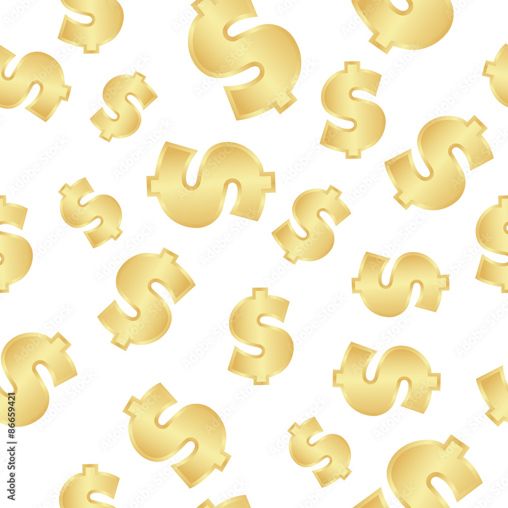 Golden dollar sign Golden dollar sign