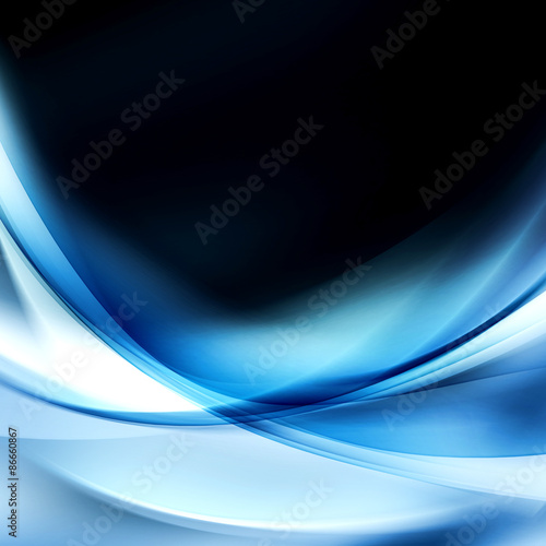 Powerful Modern Blue Abstract Waves Background