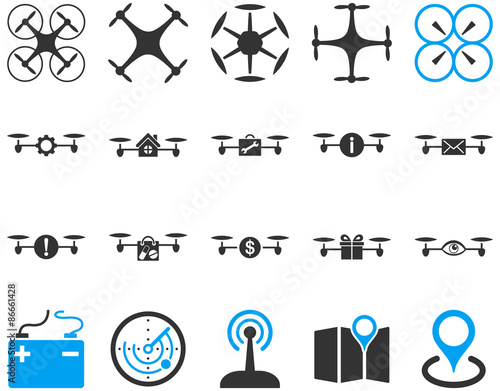 Air drone and quadcopter tool icons