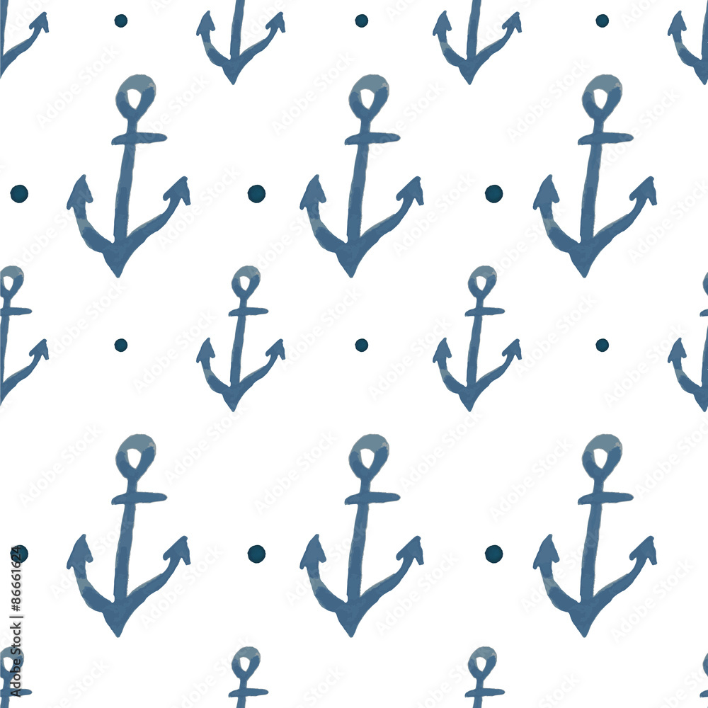 Vector pattern with anchors Vector pattern with anchors