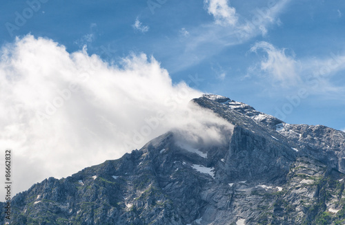 Snow-capped mountain peak