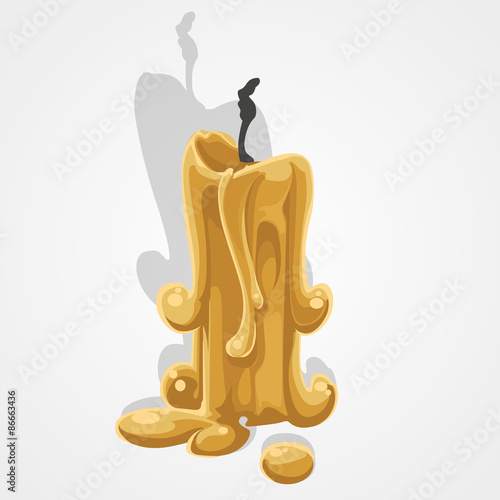 Halloween candle isolated on white background